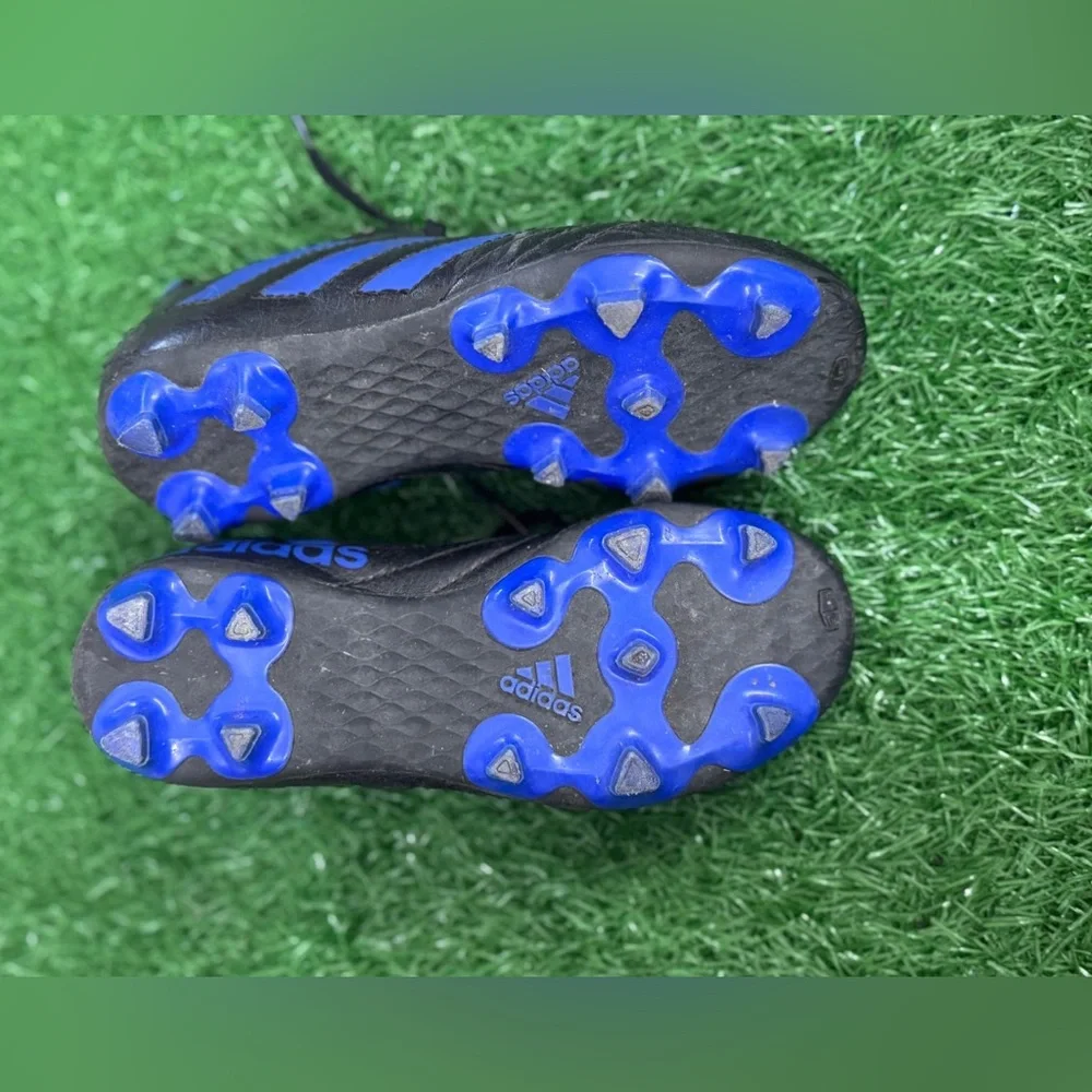 Adidas Kids Black‎ and Blue Soccer Cleats Size 13K